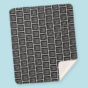 Add Your Business Logo, Photo or Uploaded Design Sherpa Blanket