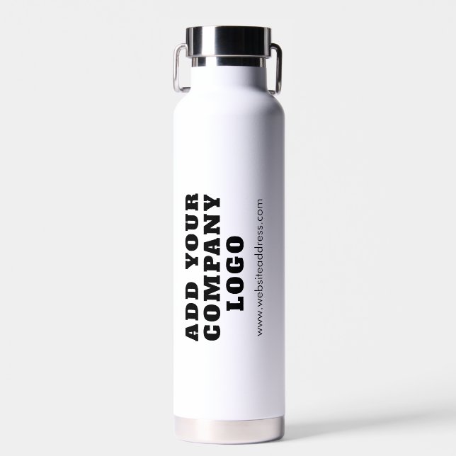 Add Your Business Logo Showroom Employees Water Bottle (Front)