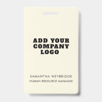 Add Your Business Logo Simple Company Employee