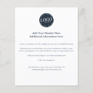 Add Your Business Logo Simple Minimalist Flyer