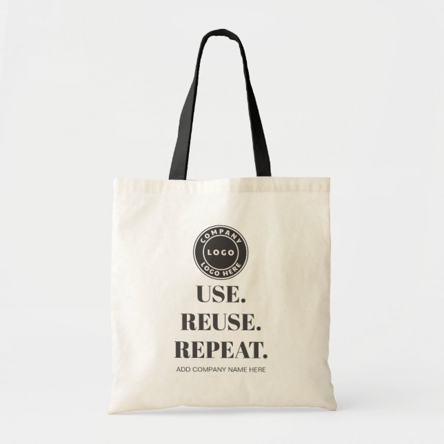 Add Your Business Logo Slogan and Company Name Tote Bag (Front)