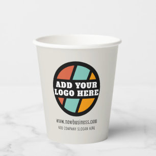Add Your Business Logo Website Company Promotional Paper Cups