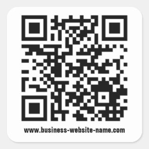 Add Your Business QR Code Square Sticker