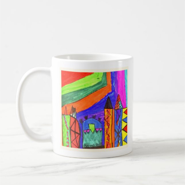 Add Your Child Artwork Personalised Coffee Mug (Left)