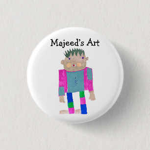 Add your Child's Artwork to this 3 Cm Round Badge