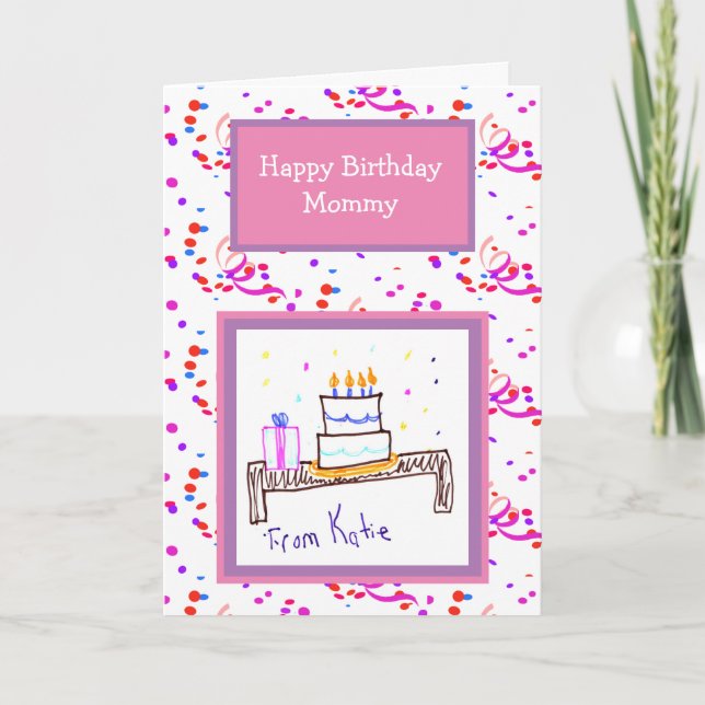 Add your Child's Artwork to this Birthday Card (Front)