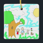 Add your Child's Artwork to this Christmas Ceramic Ornament<br><div class="desc">Did your child do an amazingly beautiful piece of art that you'd like to s how off and make them feel proud? Well you can upload your child's artwork to this personalised Christmas ornament! Just scan it into your computer or take a good pic with your phone and upload it...</div>