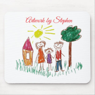Add your Child's Artwork to this  Mouse Pad