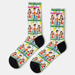 Add your Child's Artwork to this Socks