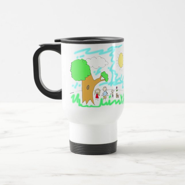 Add your Child's Artwork to this Travel Mug (Left)