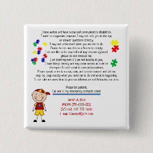 Add Your Childs Info Square Button