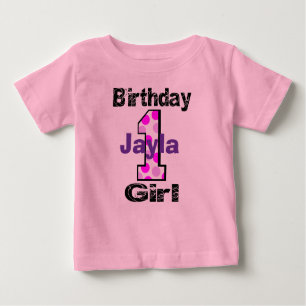Add Your Child's Name 1st Birthday Girl Shirt