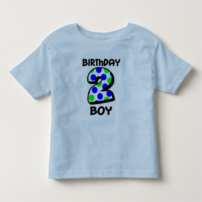 Add Your Child's Name 2nd Birthday Boy Shirt (Front)