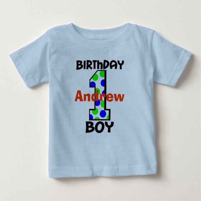 Add Your Child's Name Birthday Boy Shirt (Front)