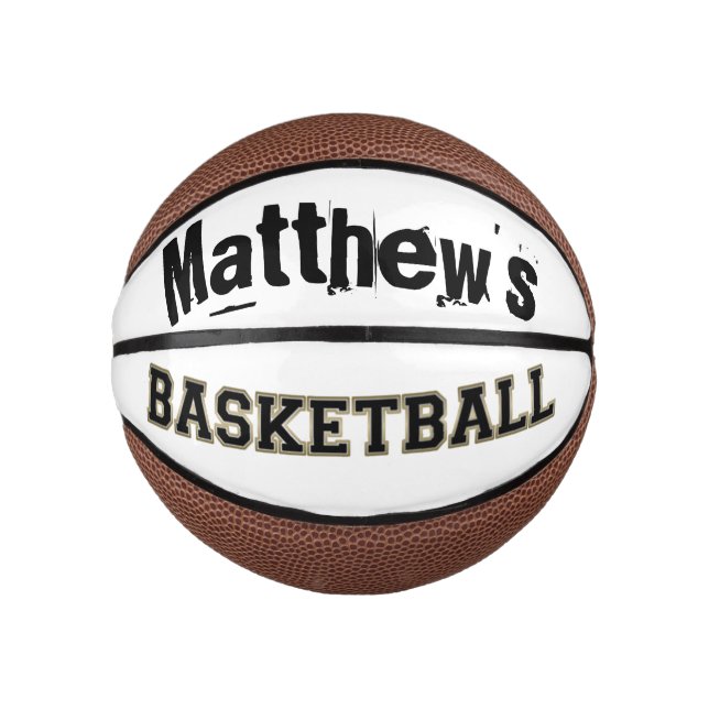 Add Your Childs Name - Custom Mini Basketball (Front)