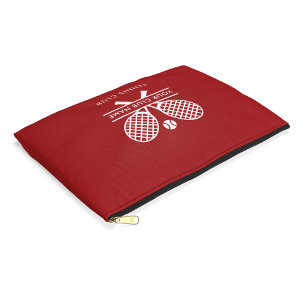 Add Your Club Name Tennis Rackets Icons Team Red Accessory Pouch