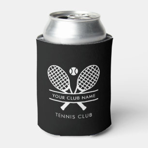 Add Your Club Name Tennis Rackets Motif Can Cooler