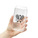 Add Your Club Name Tennis Sports Black Custom Can Glass<br><div class="desc">Easily customise this tumbler by adding your club or society name by clicking the "Personalise" button. You can change the background colour, and fonts, by using the "Edit with Design tool". Perfect for any club, business, or school society. Order as many or as fewer as required. There's no setup fee...</div>