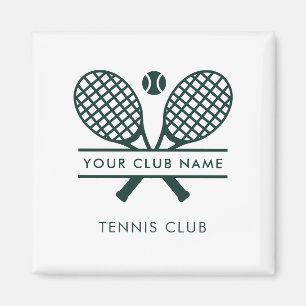 Add Your Club Name Tennis Team Green Modern Magnet