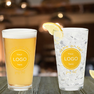 Add your company business logo Bar yellow Glass