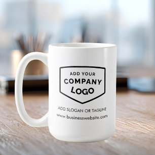 Add Your Company Logo and Business Website Custom Coffee Mug