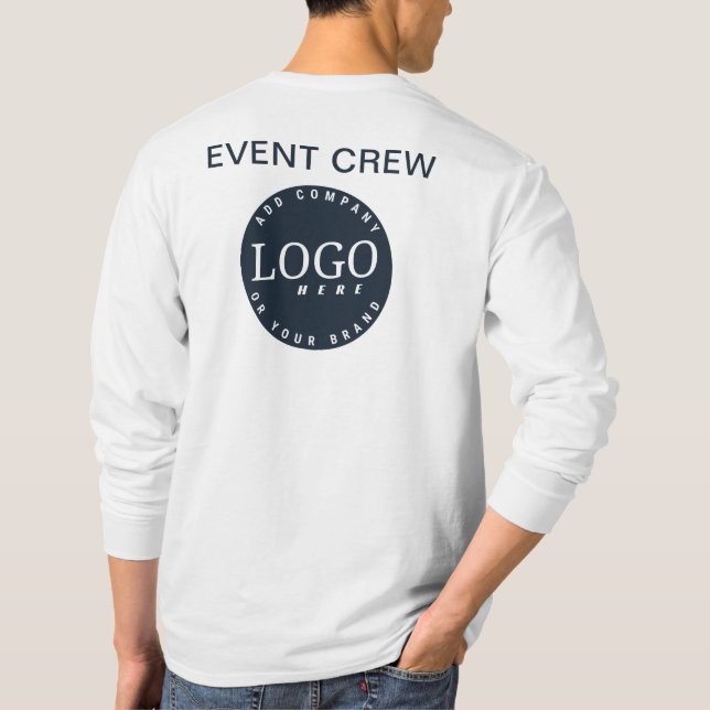 Add Your Company Logo and Website Address Employee T-Shirt (Back)