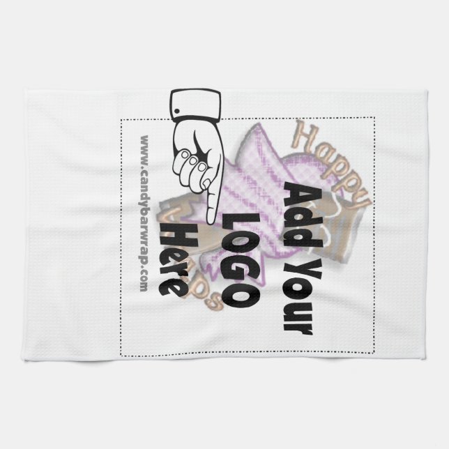 Add Your Company LOGO as Client or Employee Gifts Tea Towel (Horizontal)