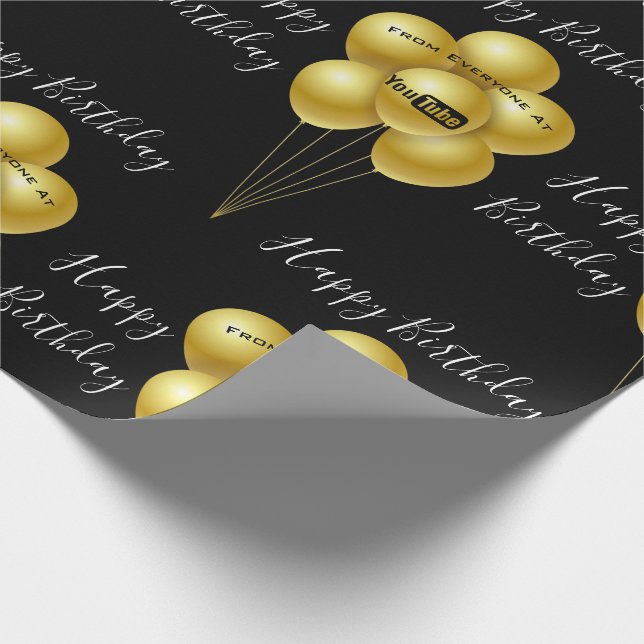 Add Your Company Logo Birthday Wrapping Paper (Corner)