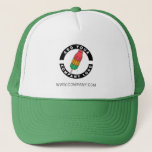 Add Your Company Logo Business Employee Staff Swag Trucker Hat<br><div class="desc">Add your brand logo and custom text to this trucker hat that's perfect for creating brand awareness or as an advertising medium. Available in other colours and sizes. No minimum order quantity and no setup fee.</div>