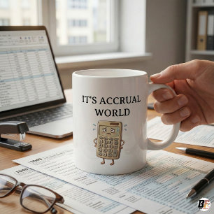 Add Your Company Logo - It's Accrual World Tax Sea Coffee Mug