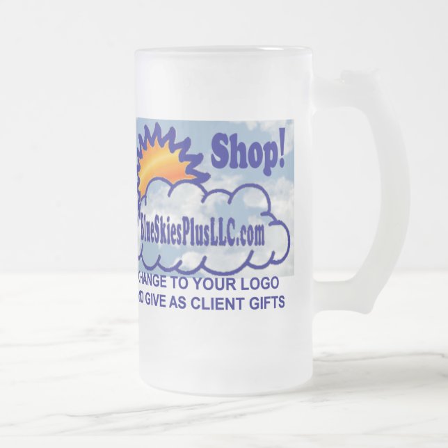 Add your Company Logo on Frosted Beer Mugs (Right)