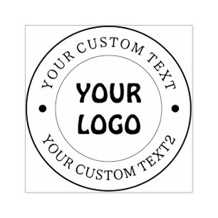 Add your company logo rubber stamp