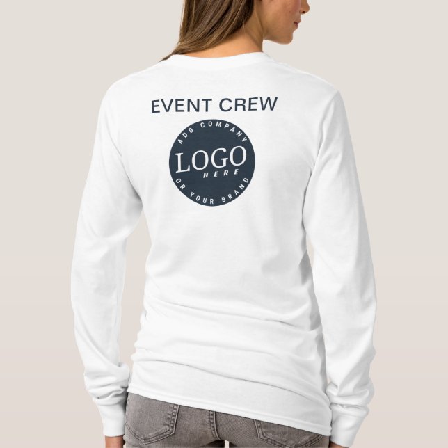Add Your Company Logo Website Address Employees T-Shirt (Back)