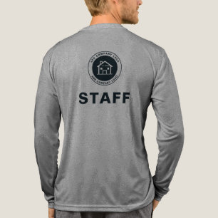 Add Your Custom Business Logo Staff Employee Tri-Blend Shirt