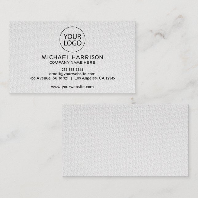 Add Your Custom logo circle modern minimalist    Business Card (Front/Back)