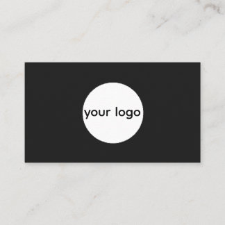 Add your custom logo circle professional black business card