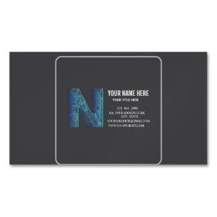 Add your custom logo circle professional black  magnetic business card