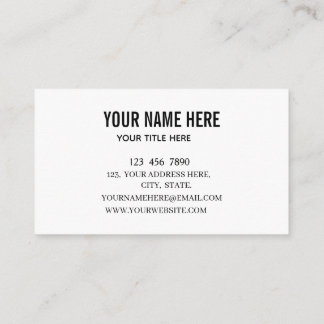 Add your custom logo circle professional white business card