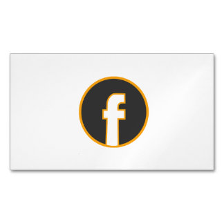 Add your custom logo circle professional white magnetic business card