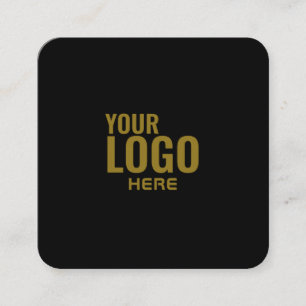 Add your custom logo circle professional white squ square business card