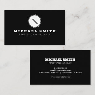 Add your custom logo Drums Drummer  Business Card