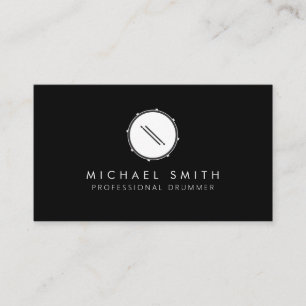 Add your custom logo Drums Drummer Business Card
