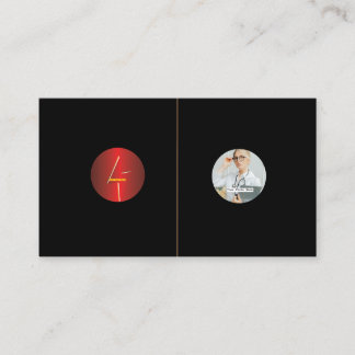 Add your Custom  logo  image circle black  Business Card