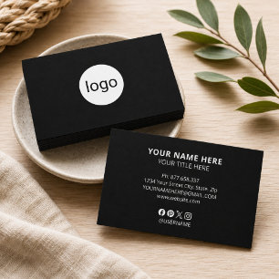 Add your custom logo modern minimalist business card