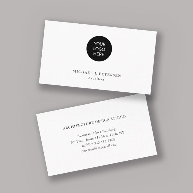 Add your custom logo simple professional business card (Creator Uploaded)