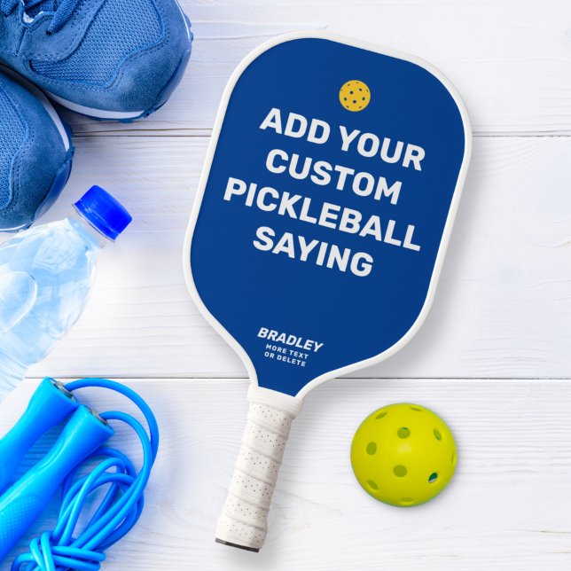 Add Your Custom Pickleball Saying, Quote Name Text Paddle (Creator Uploaded)