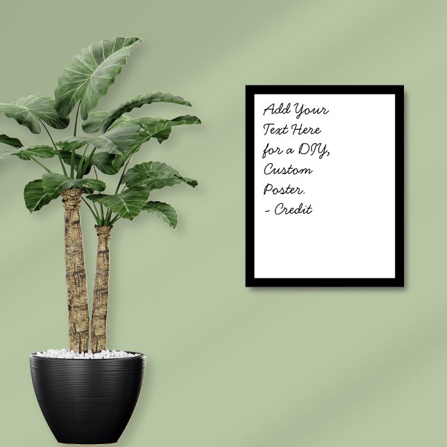 Add Your Custom Text Minimal Cursive Script DIY Poster (Creator Uploaded)