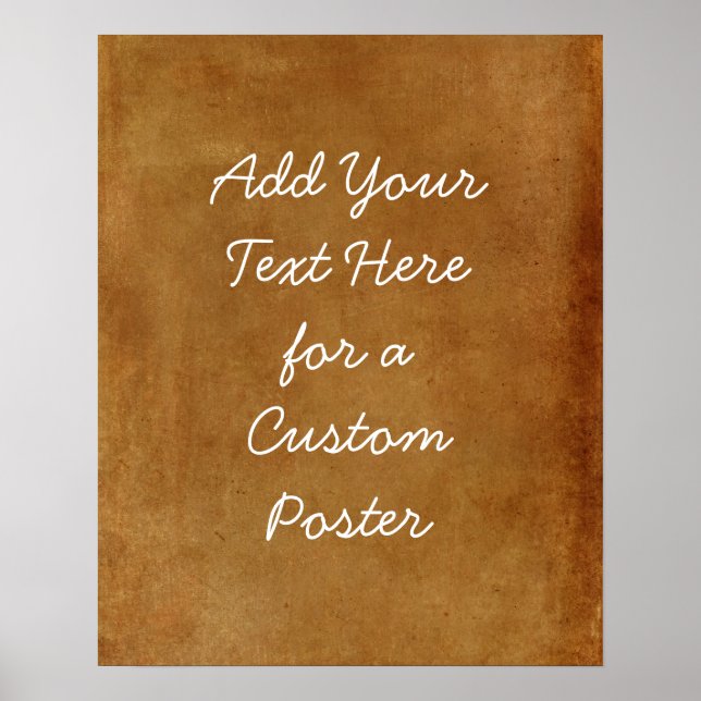 Add Your Custom Text Orange Grunge Poster (Front)