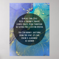 Add Your Custom Text Organic Abstract Alcohol Ink 