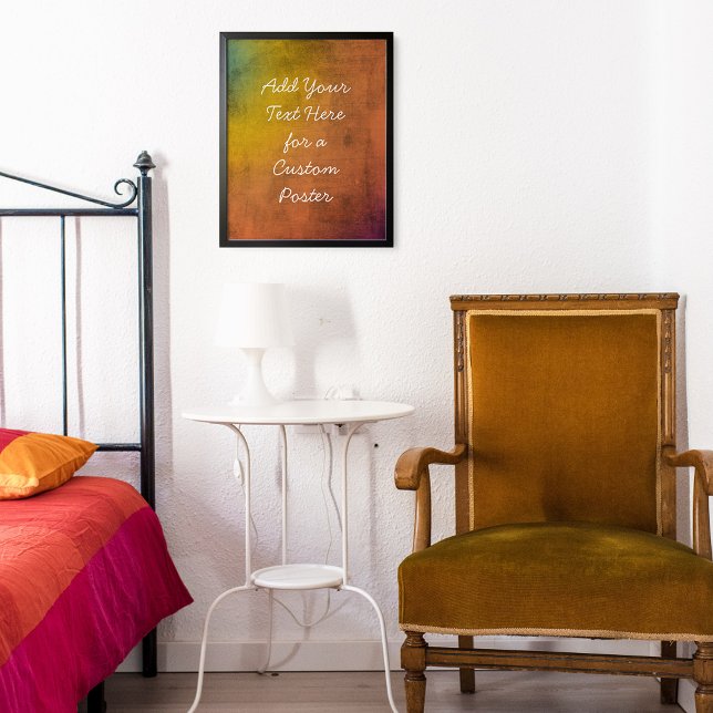 Add Your Custom Text Rainbow Orange Grunge Poster (Creator Uploaded)